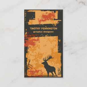 Cool distressed grunge moose custom business card