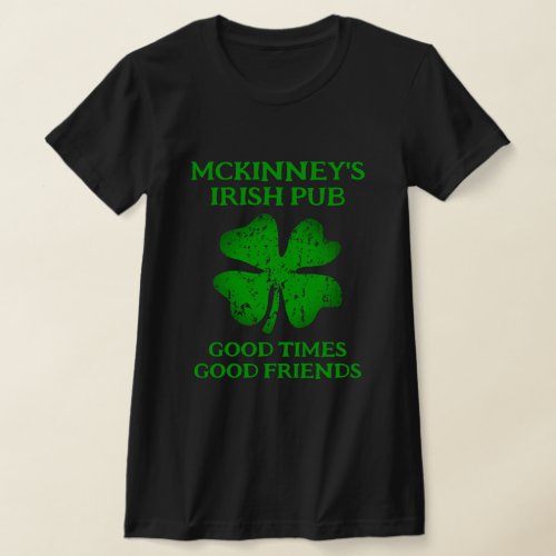Cool distressed St Patricks Day t shirt for women