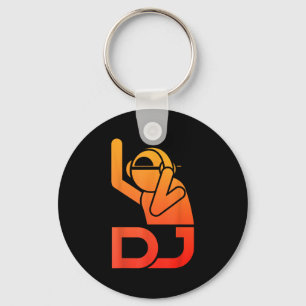 Cool Dj Art For Men Teen Boys Disc Jockey Music Pr Keychain