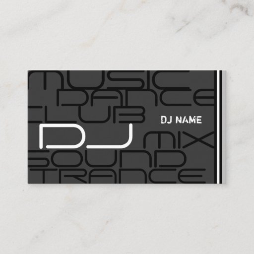 Customizable Cool DJ Business Card