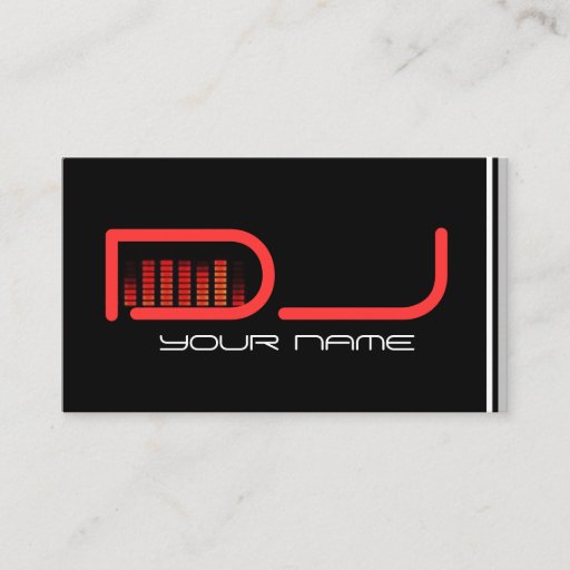 Customizable Cool DJ Business Card