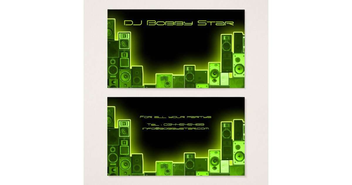 cool dj business card Zazzle