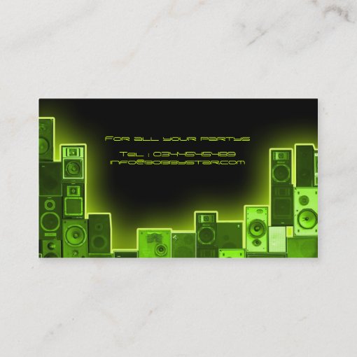cool dj business card Zazzle