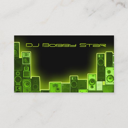 Customizable cool dj business card