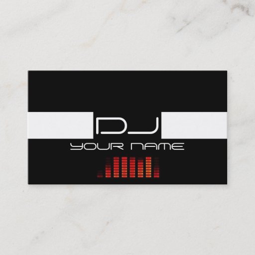 Customizable Cool DJ Business Card