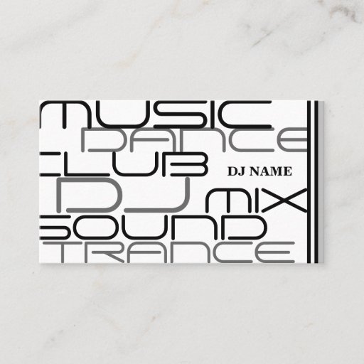 Customizable Cool DJ Business Card