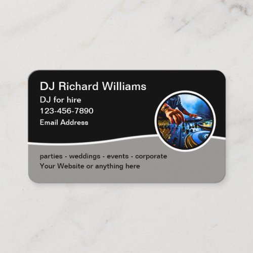 Cool DJ For Hire Modern Business Cards
