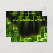 cool dj green laser business card (Front/Back)