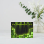 cool dj green laser business card (Standing Front)
