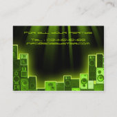 cool dj green laser business card (Back)
