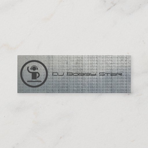 Customizable Cool dj icon metalic business card