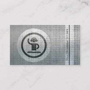 Cool dj logo metal tekst business card