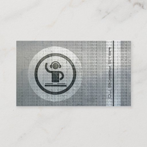 Customizable Cool dj logo metal tekst business card