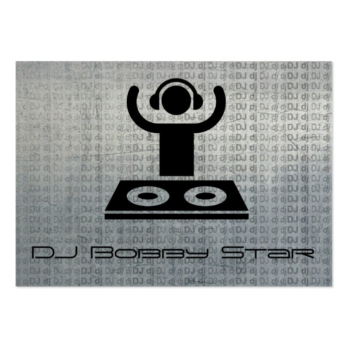 Cool dj logo metalic business card