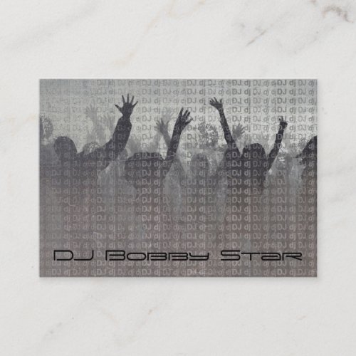 Cool dj metalic business card