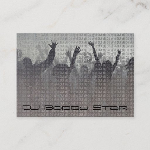 Customizable Cool dj metalic business card