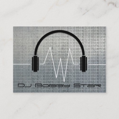Cool dj metalic business card