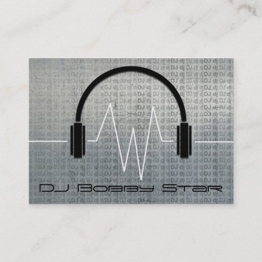 Customizable Cool dj metalic business card
