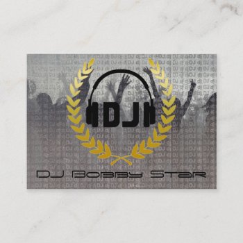 Cool Dj Metalic Business Card With Logo. by johan555 at Zazzle