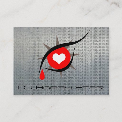 Customizable Cool dj metalic eye business card