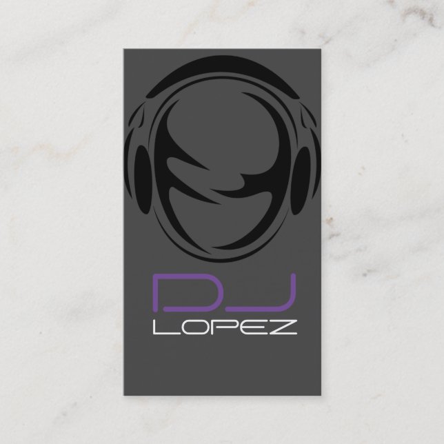 Cool DJ Music Business Card (Front)