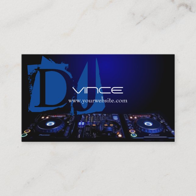 Cool DJ, Music, Club, Business Card (Front)