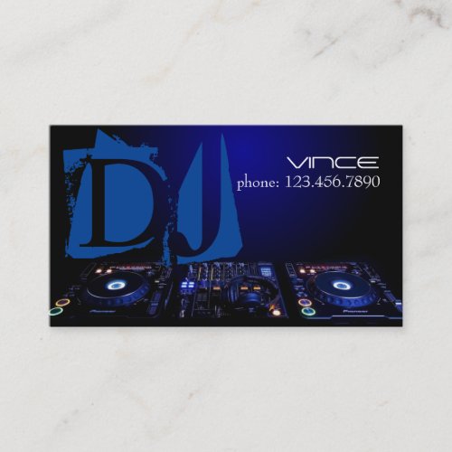 Cool DJ Music Club Business Card
