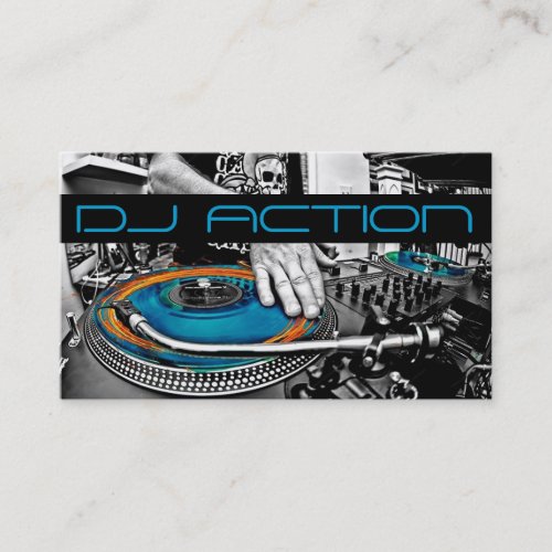 Cool DJ Music Club Entertainment Business Card