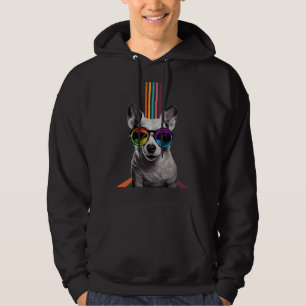 Cool DJ Rainbow Dog Beautiful Dogs  Men Women Hoodie