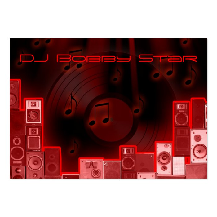 cool dj red laser business card