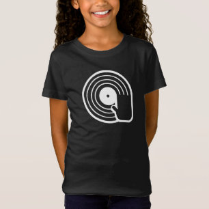 Cool DJ T Shirt Black Vinyl Record Album Spinning
