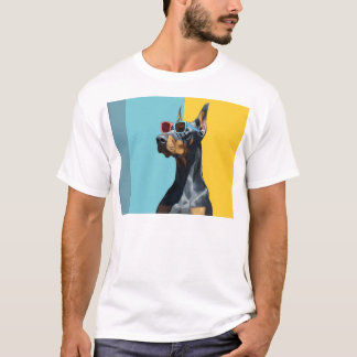 Cool Doberman with sunglasses T-Shirt