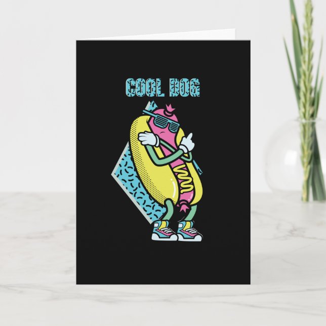 COOL DOG 90s RETRO HOT DOG Card (Front)