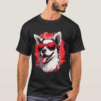 Cool Dog Club Artwork Of a White Cute Dog T-Shirt