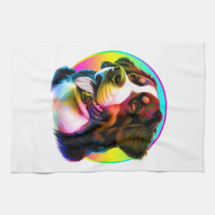 COOL DOG COLORFUL RAINBOW KITCHEN TOWEL