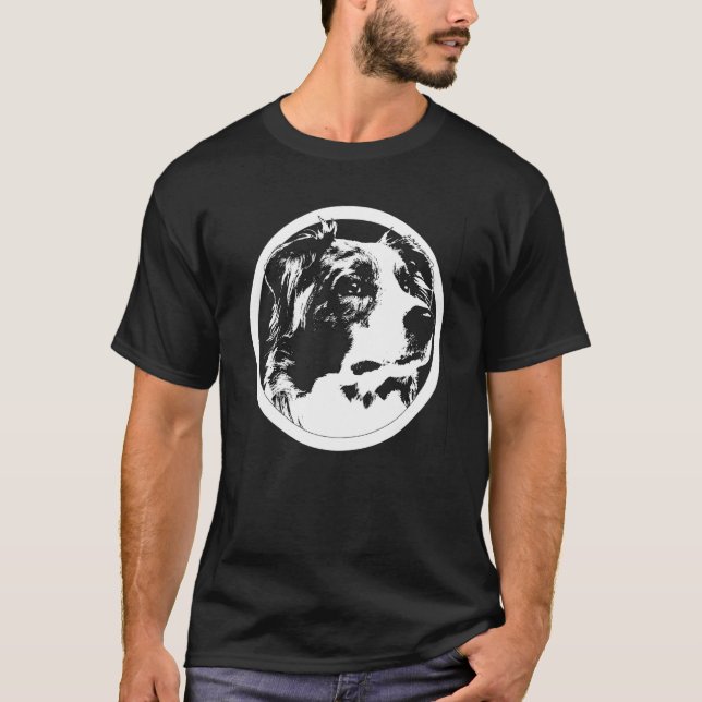 Cool Dog Cute Australian Shepherd Animal T-Shirt (Front)