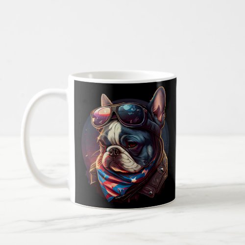 Cool Dog   Cute French Bulldog Rocker  Coffee Mug