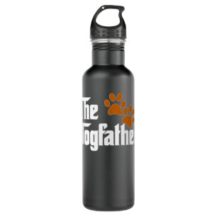 Cool Dog Dad Dog Father The DogFather Stainless Steel Water Bottle