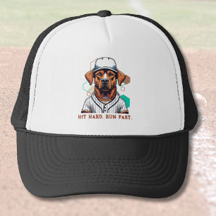 Cool Dog Gifts for Baseball Players Lovers Coaches Trucker Hat