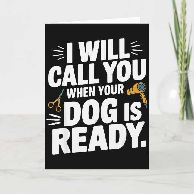 Cool Dog Groomer Art For Men Women Dog Grooming Pe Card (Front)