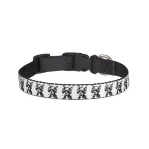 Cool Dog headphones Cute Pets Black and white ink Pet Collar
