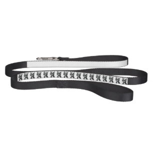 Cool Dog headphones Cute Pets Black and white ink Pet Leash