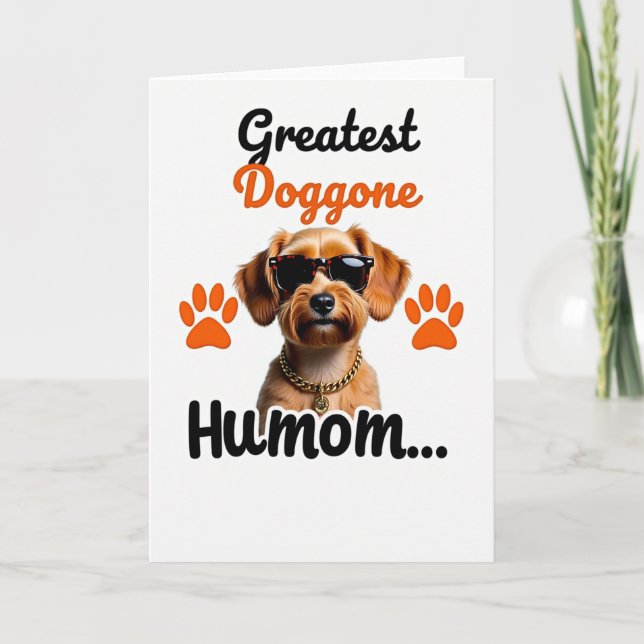 Cool Dog Humom Illustration Card (Front)