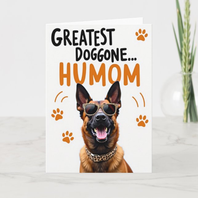 Cool Dog Humom Mother Day Card (Front)