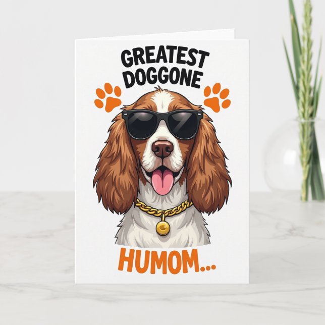 Cool Dog Humom Mothers Day Card (Front)