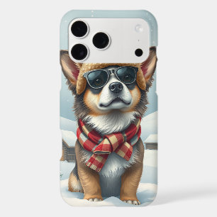 Cool Dog in Preppy Winter Attire and Hat iPhone 17 Pro Max Case