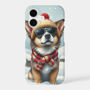 Cool Dog in Preppy Winter Attire and Hat iPhone 17 Case