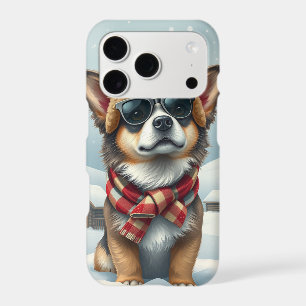 Cool Dog in Preppy Winter Attire and Hat iPhone 17 Pro Case