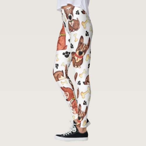 cool dog k_9 pet lover design patterns leggings