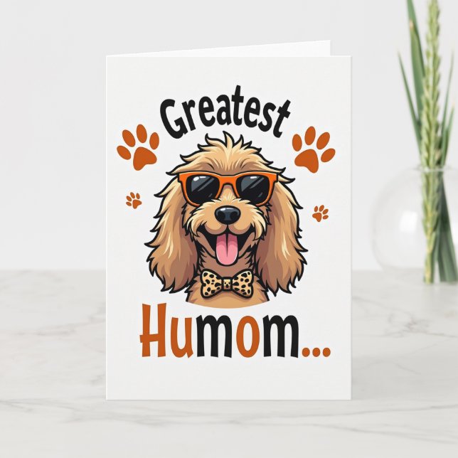 Cool Dog Mom Happy Day Card (Front)